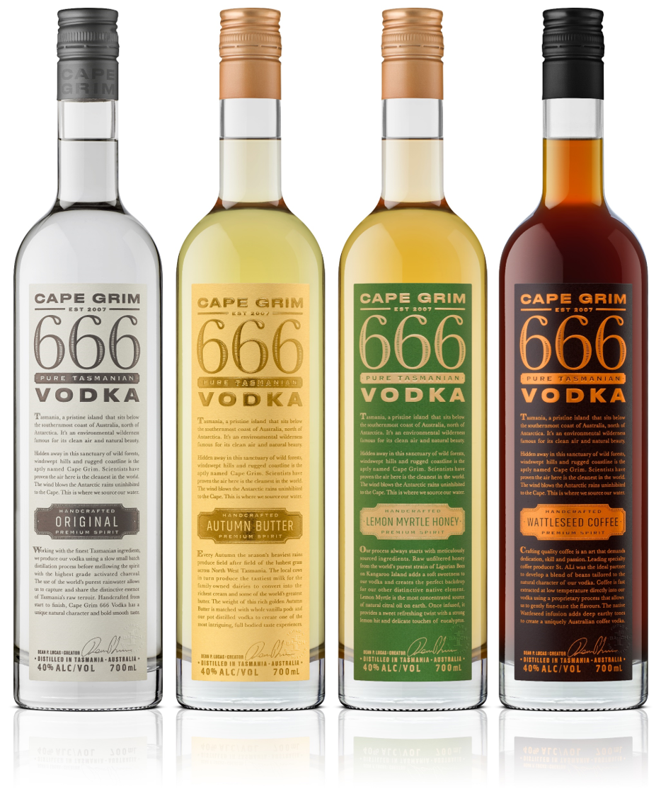 Cape Grim Vodka Range Pack 40% 4x700ml
