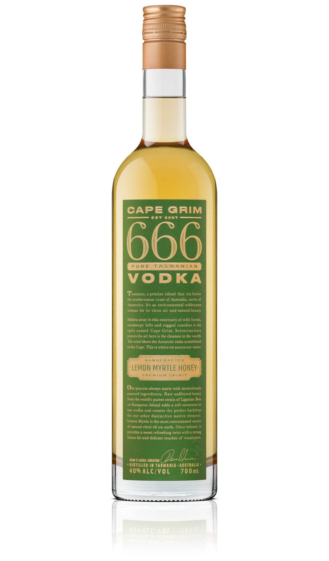 Cape Grim Lemon Myrtle Honey Vodka 40% 700ml
